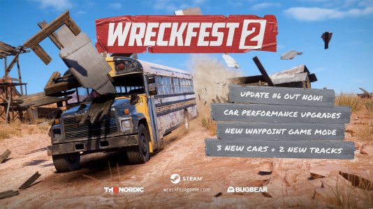 Wreckfest 2 Content Update Six Debuts Waypoint Racing, Two New Cars And The Return Of The School Bus