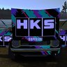 HKS SUPER OIL Racing skin and oil bottle