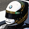 BMW Black and Gold Helmet