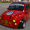 Tributo Ferrari n° 27  Abarth 695 minicar skin of Modders Squadra Corse