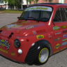 Lightning McQueen Abarth 695 minicar skin of Modders Squadra Corse