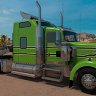 Kenworth W900 Green, Black and White Stripes Skin