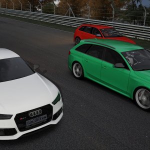 Audi RS7's trackside amongst family @Nürburgring - Assetto Corsa