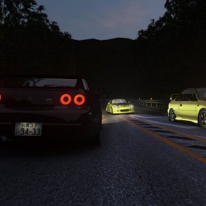 Nanamagari Hairpin (No countersteer Drift Nissan Skyline R33)