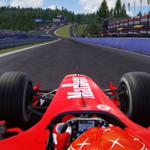 Assetto Corsa Ferrari F2004 - M.Schumacher at Spa REALISTIC ONBOARD