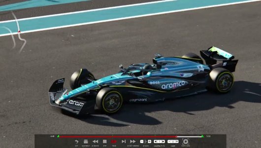 Assetto Corsa Aston Martin AMR24 on Yas Marina circuit 2024 practice