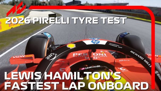 Onboard with Lewis Hamilton at Barcelona | 2025 Pirelli 2026 Tyre Testing | #assettocorsa