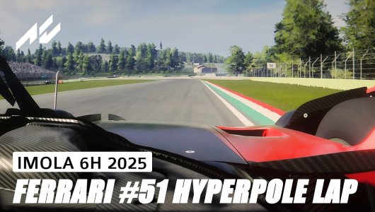 Onboard Hyperpole Lap Antonio Giovinazzi Ferrari 499P | 2025 6 Hours of Imola | #assettocorsa